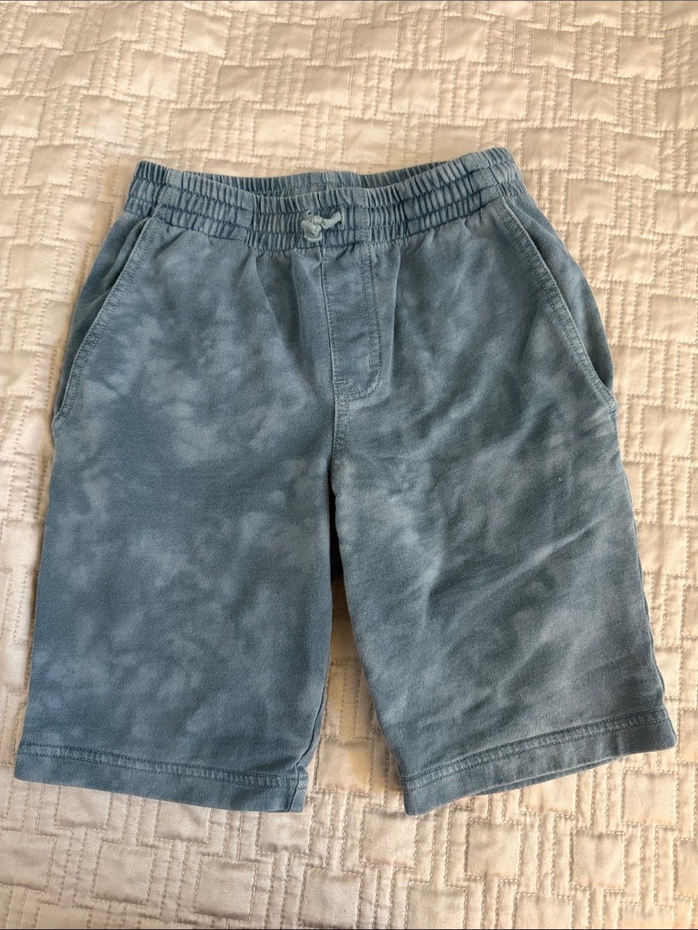 Tea Collection Blue Tie-Dye Elastic-Waist Kids Shorts